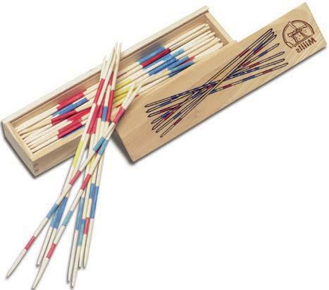 Gioco Mikado in scatola di legno Dimensioni 19,3 4,3 2,5 cm Area di stampa 70 18 / 170 15 mm Codici stampa TB-HKB / DP3-HKB