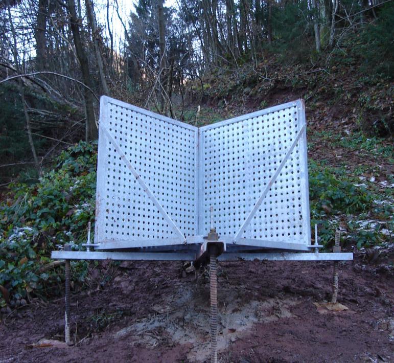 Figura 26: Esempio di installazione di triedro quadrato in ambiente montuoso per