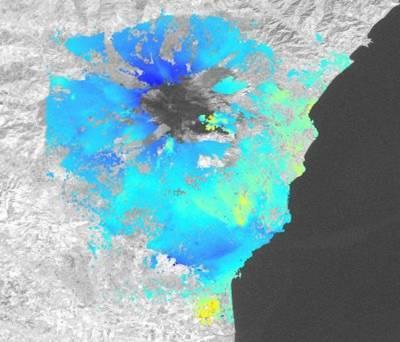 Componente orizzontale Componente verticale Figura 37: esempio di scomposizione del moto. Velocità orizzontale (W-E) e verticale del Vulcano Etna. 3.2.