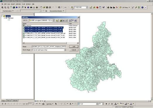 8 Guida pratica Nella presente sezione verranno fornite le linee guida per visualizzare i risultati PS in ambiente GIS (ESRI ) sia utilizzando le normali procedure native dell applicativo geografico