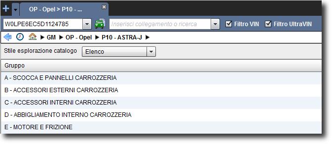 Fare clic sull icona Informazioni veicolo per aprire la finestra Informazioni VIN.