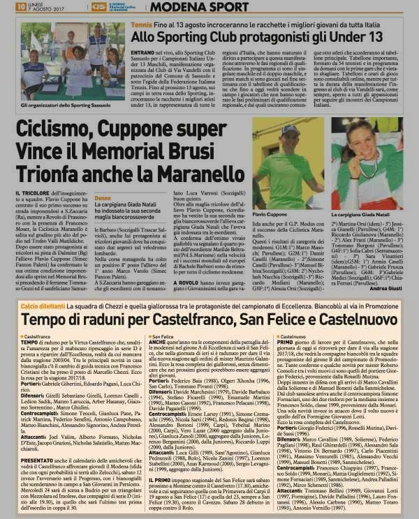 Pagina 50 Il Resto del Carlino (ed. Modena) Calcio dilettanti La squadra di Chezzi e quella giallorossa tra le protagoniste del campionato di Eccellenza.