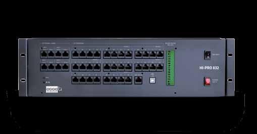 Hi-Pro 832 HOTEL Sistema Rack Full Services: i più evoluti servizi di telefonia per soluzioni hotel. Progettazione e sviluppo Hardware e Software realizzati presso il Centro Ricerca Esse-ti.