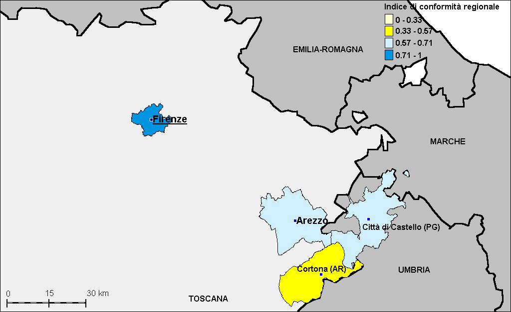 Città di riferimento Irregolare Sbozzata Regolare Firenze A1 sr A1 cr A2 sr A2 cr B1 sr B1 cr B2 sr B2 cr C1 sr C1 cr C2 Priorità di presenza 1 1* 1* 2