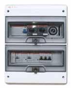 QUADRI ELETTRICI STANDARD Quadro elettrico per piscine residenziali Cassetta stagna a 18 MODULI con protezione IP65. 24 MODULI per versione due pompe. Interruttore generale differenziale.
