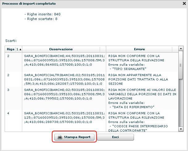 Se il file è frmattat crrettamente, il sistema prcederà all analisi