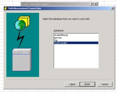 nome del server Connessione al cubo con Excel - 4