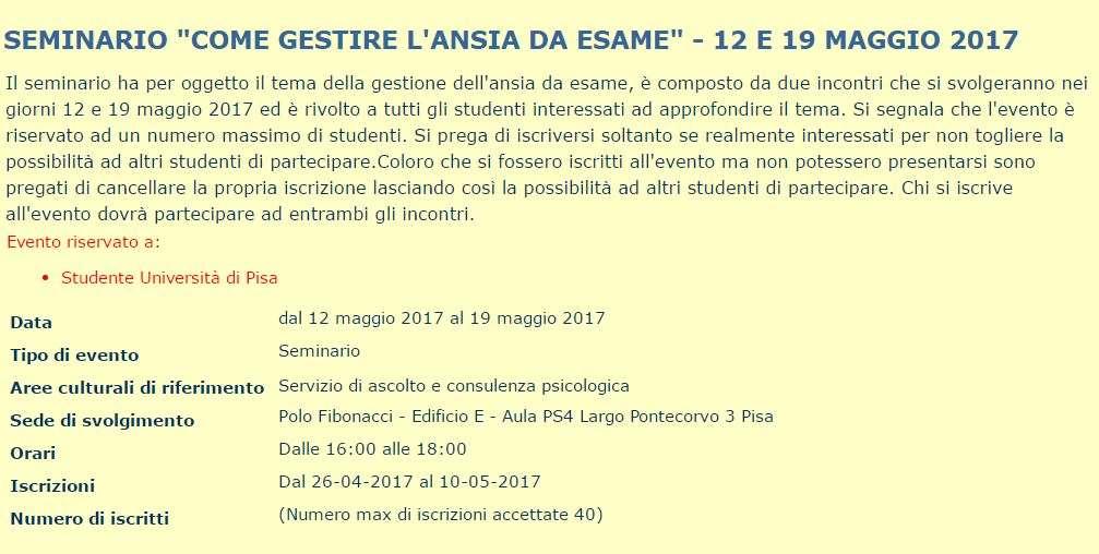 Servizio di Ascolto Accoglienza e Orientamento PhD Un servizio gratuito a disposizione di tutti gli studenti iscritti all Università di Pisa.