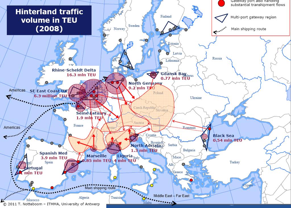 Principali regioni logistiche e