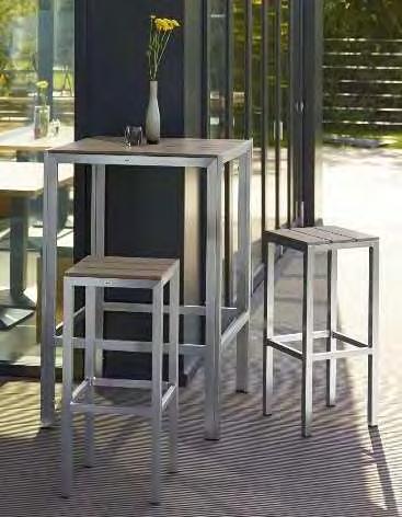 Imitazione legno TOP 00 Mobili outdoor Arredamento Tavolo alto ARTE 55 6 7