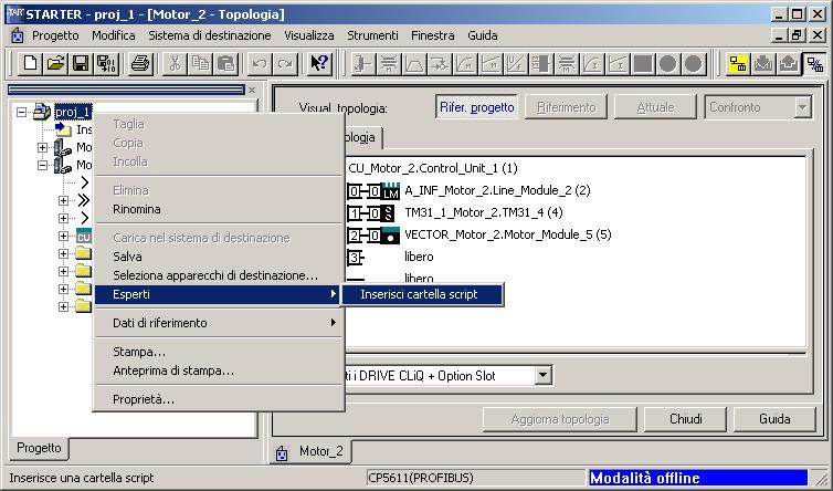 Operatività (Software) 3 3.1 Istruzioni per l'esecuzione di script Inserimento della cartella di script nel progetto 1.