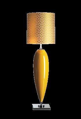 charlotte TR maiolica, raso lucido ocra dorato majolica, glossy silk golden ochre Lampada da terra dallo