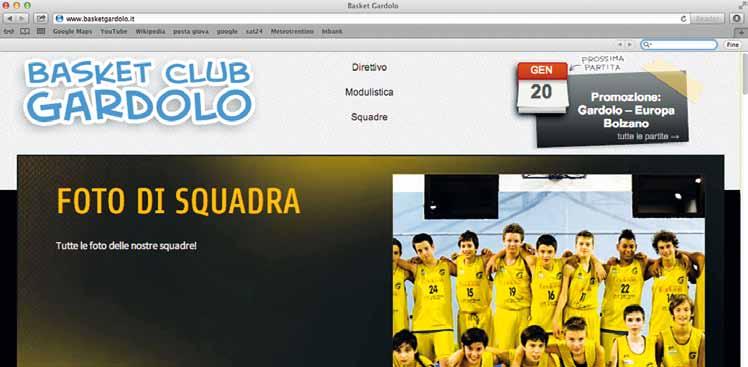 7 Basket Gardoloo 2.0: il nuovo sito web Ecco un piccolo assaggio della nuova versione del sito tutt ora in fase di sviluppo.