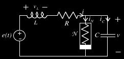 59 i C =!g v v L =!v! Ri + e t ( ) + i, (6.235) ( ), (6.236) dove i N = g( v) è l equazione caratteristica del resistore non lineare. Combinando le (6.233)-(6.