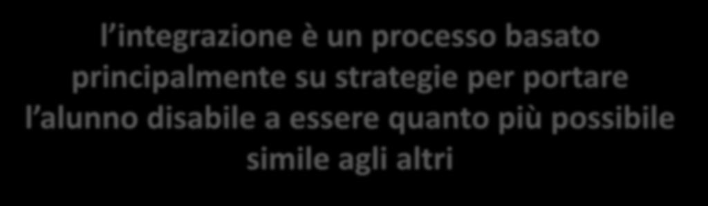 DAL PARADIGMA «ASSIMILAZIONISTA» l integrazione è un processo basato principalmente su strategie per