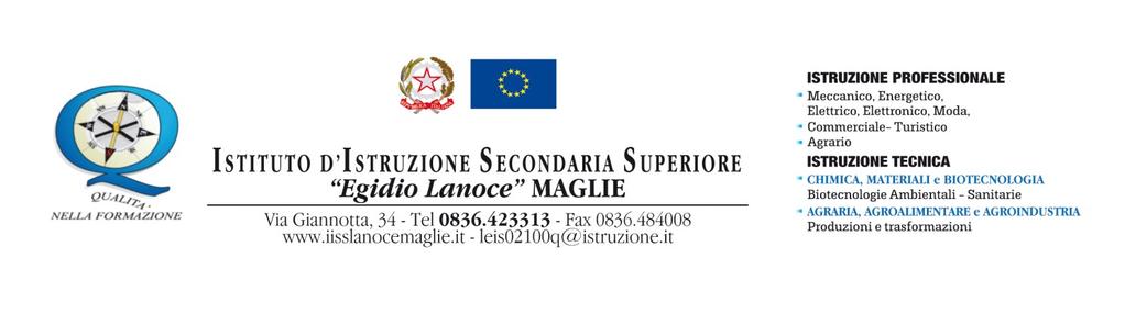 Prot. n.3216 C/24 Maglie, 24 maggio 2017 Oggetto: Bando per la selezione di TUTOR per l attuazione dei workshop previsti nel Piano di Formazione dell Ambito 19 Puglia.