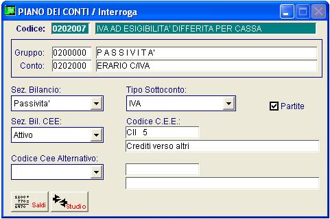 per cassa Sottoconto Iva ad esigibilità differita per cassa Sottoconto iva ad esigibilità differita per cassa