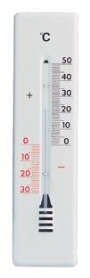 2006 4 009816 001771 4 009816 031945 TF 12.2009 Termometro da interno-esterno in metallo bianco. Dimensione: 56 x 12 x 222 mm Peso: 66 gr TF 12.