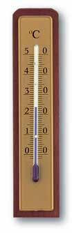 1009 TERMOMETRO PER INTERNO In noce e scala in plexiglass Da parete, 31 x 14 x 133 mm, 30 g, EK, 10