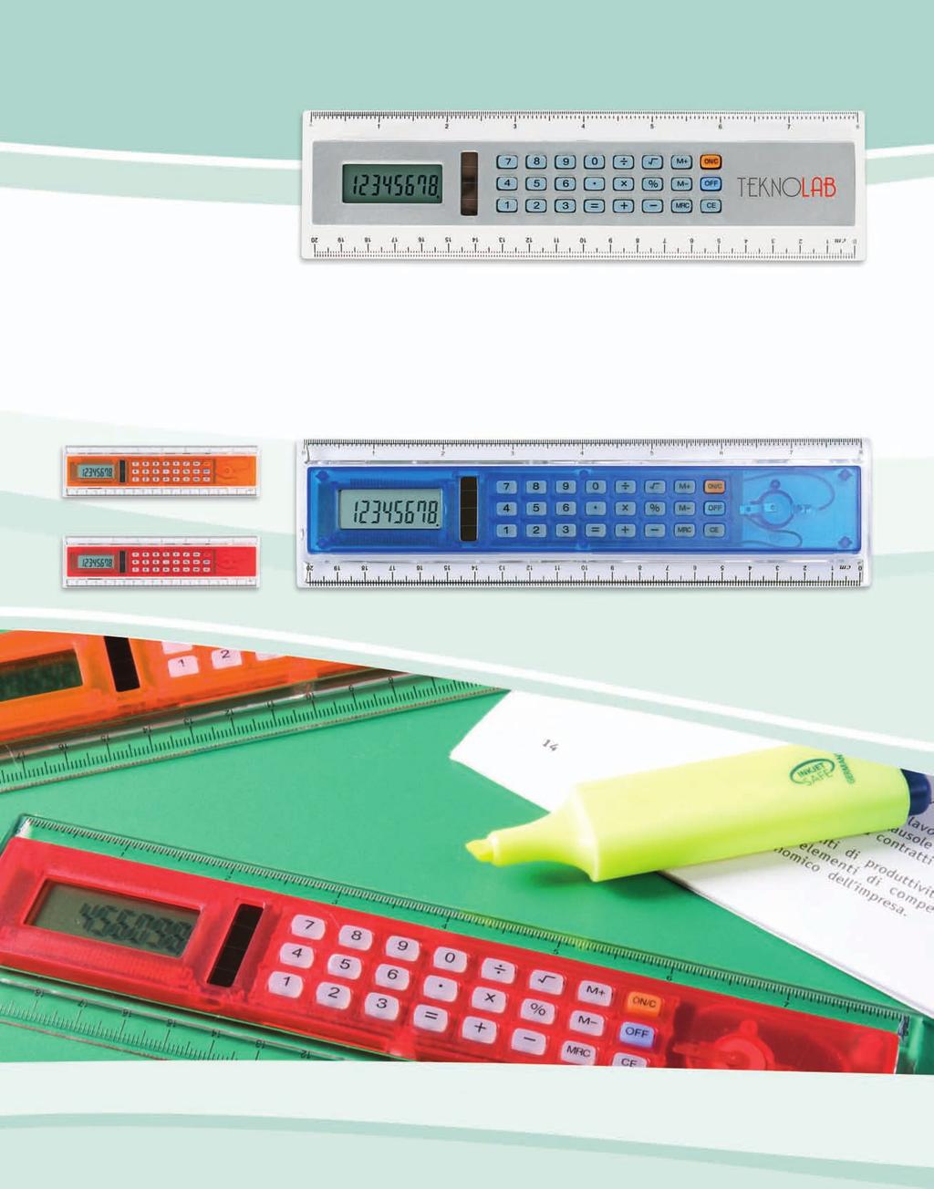 292 time & calculators PF 830 SILVER RULER righello 20 cm con calcolatrice solare 8 cifre DIMENSIONE: cm 20,5x5x1 ca AR BL