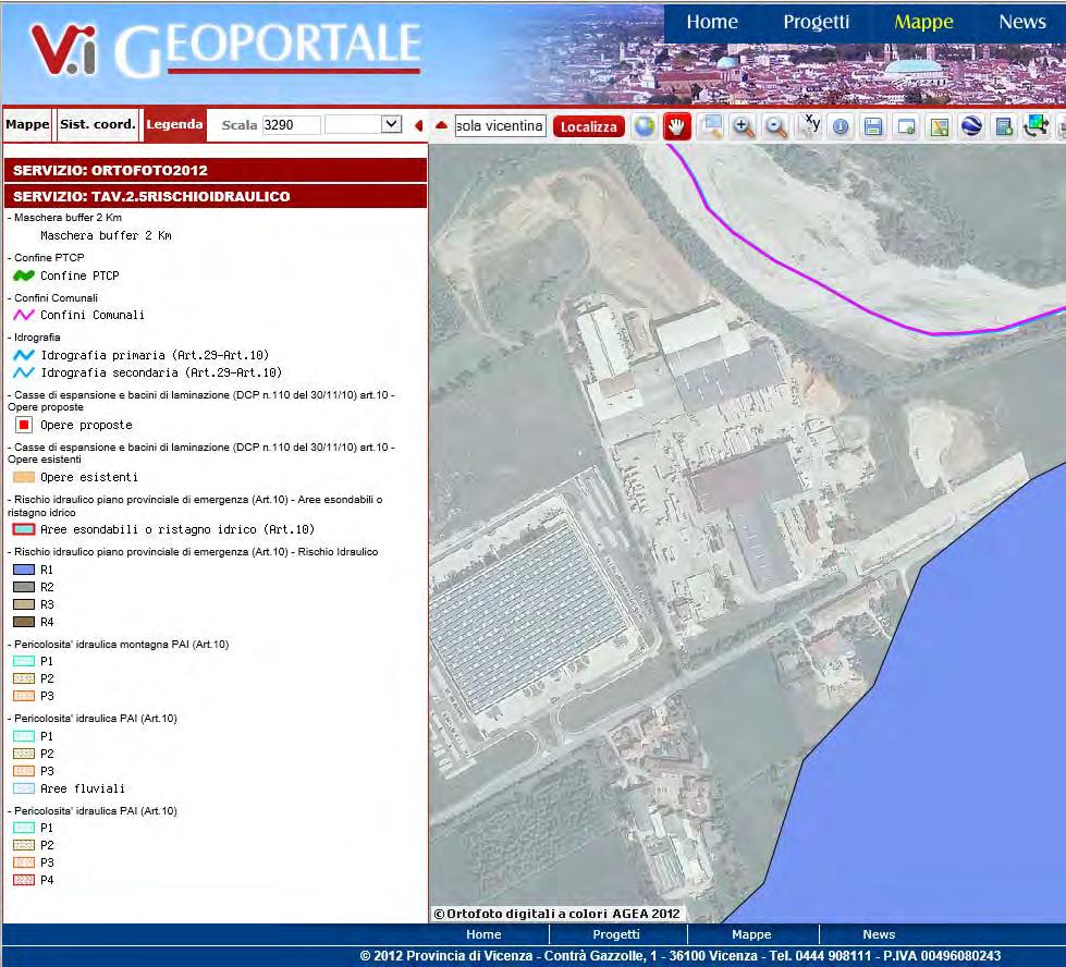 Figura 6 Schermata Geoportale PTCP - Tavola