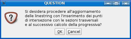 la rete idrografica e le sezioni trasversali; Calcola la progressiva dei nuovi punti