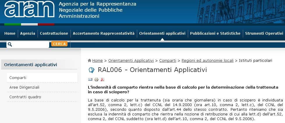 Tabella Posizioni di Assenza (2 di 2) Come da orientamenti Aran