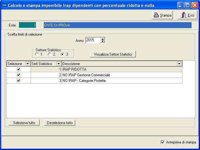 Ricalcolo Imponibile IRAP e stampa RU con % di assoggettamento IRAP minore di 100% (1 di 2) Adempim.di legge o I.R.A.P. Imponibile Dipend. con perc.