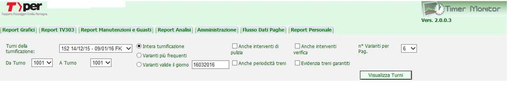 5.2 Grafico Turni Reali Selezionando la data e l intervallo di turni che si desidera visualizzare, appare il grafico dei turni reali gestiti con Timer Hodie: E possibile