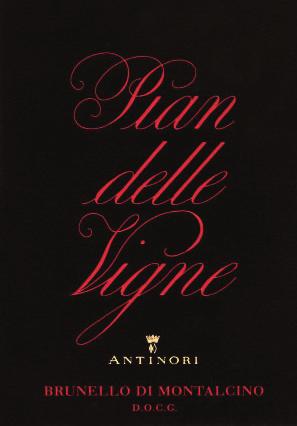 PIAN DELLE VIGNE Brunello di Montalcino DOCG ANTINORI 2008 100% Sangiovese Colore: rosso rubino con rifl essi granati. Aroma: complesso ed intenso. Sapore: avvolgente con tannini setosi.