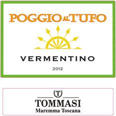 Character: rich and heavy. Food Pairings: game, cheese or porcini mushrooms. 130,00 VERMENTINO Poggio al Tufo IGT TOMMASI 2012 100% Vermentino Colore: giallo paglierino con rifl essi dorati.