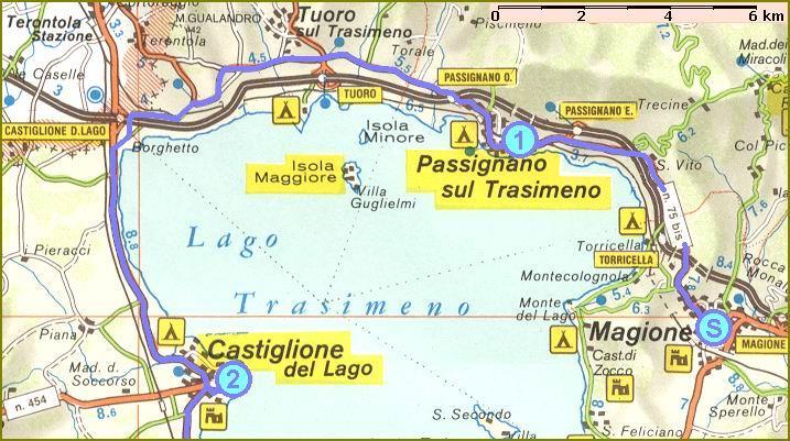00 ), Moiano (zbor vseh kolesarjev pri odcepu za Casaltondo- Piegaro, odhod ob 16.00 ), Città della Pieve (18.5 km; prihod v hotel ob 18.00, ogled, večerja, prenočevanje).