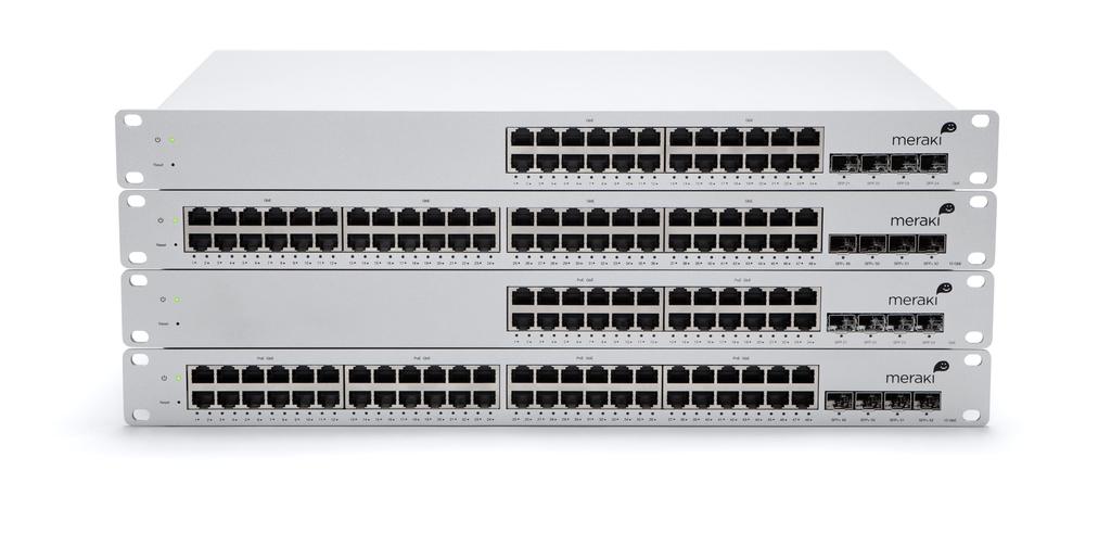 Scheda Tecnica MS Serie Linea di switch PoE con porte Gibabit gestiti via cloud Panoramica La linea di access switch Meraki MSbasati su cloud apporta alle reti di filiali e campus aziendali i