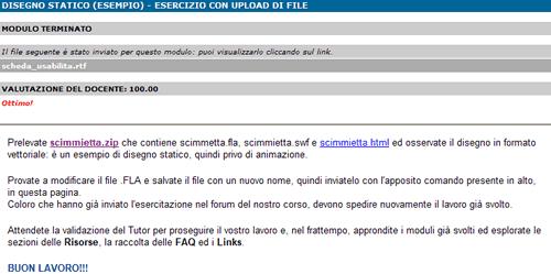 Seguite le indicazioni e, una volta svolta l'esercitazione, selezionate il vostro file premendo Sfoglia... ed al termine premete Invia File.