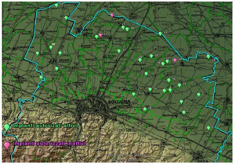 Localizzazione degli impianti di