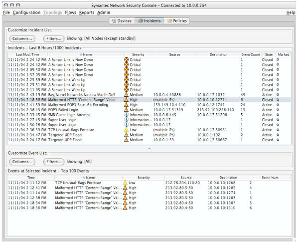 php Interfaccia per la visualizzazione real-time di alarm generati da Snort 219 Esempio Snort: Risposta automatica Una modalità di allarme che implica la generazione