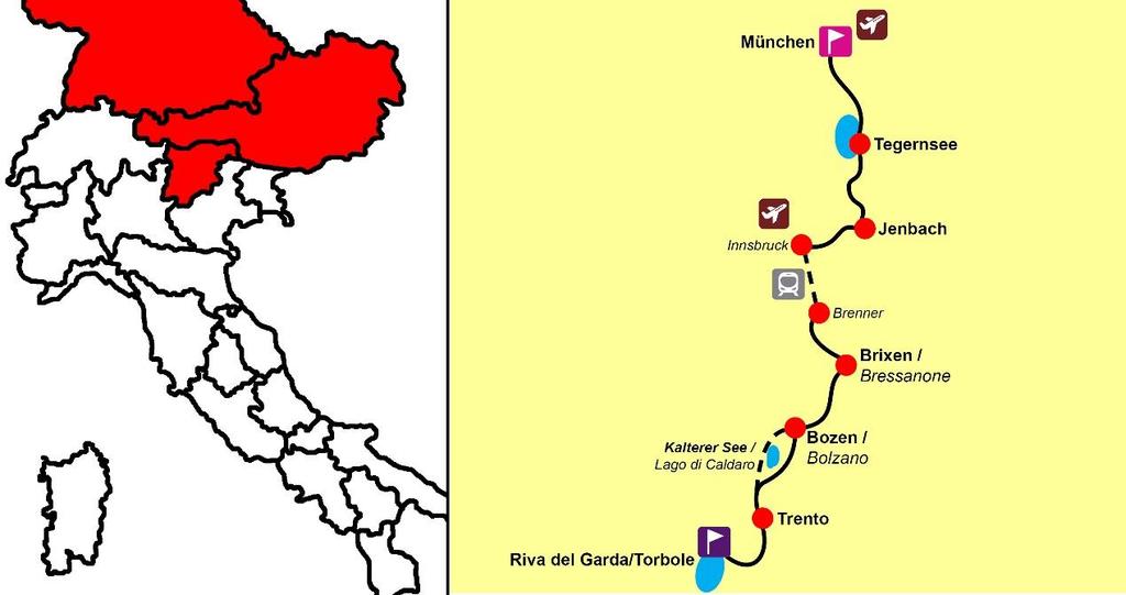 VIAGGIO IN BICI MÜNCHEN/MONACO LAGO DI GARDA!!! NUOVO 2017!!! DALLA CITTÀ DELL'ISAR AL PIÙ GRANDE LAGO ITALIANO (ca.