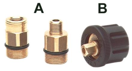 TIPO "B" M22-3 PZ. 2 AN. OR - GAS Codice Tipo Massa 26.1034.50 G 1/4 M Girevole 108 3,81 25 26.1034.20 G 1/4 F Girevole 121 4,27 25 26.