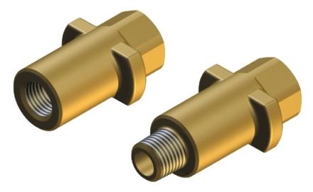 Consentita 660 bar - 66 MPa 9500 psi Portata Nominale 80 l/min 21 USGpm Acciaio inossidabile Perno Ø15 mm - M24 1,5 F ATTACCO TIPO BAIONETTA -14 MM Codice Tipo Massa 26.0605.