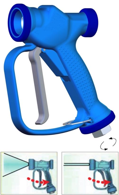 Pistole per fluidi a bassa pressione-max.2,4mpa-350psi RB 35-50 C - PISTOLA A BASSA PRESSIONE Codice Tipo ugello Massa 30.6200.00 + sw.