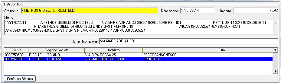 13 Ambiti di utilizzo Incasso fatture con riconoscimento cliente e numeri documento La Gli descrizione ordinanti vengono del movimento confrontati bancario con l'anagrafica viene