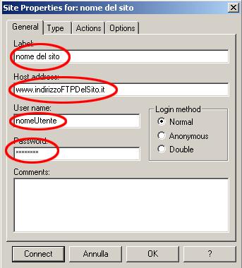 13.4 Configurare un programma FTP Abbiamo detto sin dall'inizio che un sito internet, per essere visibile da tutti, deve essere presente su un computer che faccia da server, che sia in grado cioè di