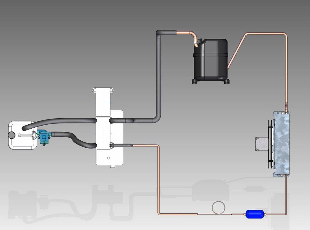 Dispositivo di espansione Thermal insulation Isolamento termico Glycol tank Serbatoio glicole Glycol circulator Circolatore glicole 8 9 7 4 3 Refrigerant flow Flusso del liquido refrigerante 6 5