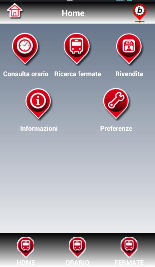 B ON TIME, disponibile per Android e per IOs, permette la consultazione degli orari dei servizi di