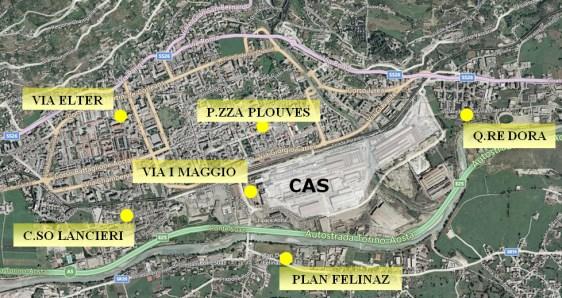 DELL ARIA n. 6 siti di misura in Aosta + n.