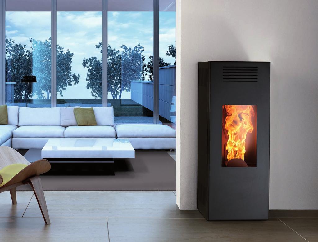 Nero Black Rosso Red a pellet ad aria calda ventilata pellet with a system of forced convection a pellet ad aria calda ventilata, canalizzata pellet with a system of forced convection, ducted a