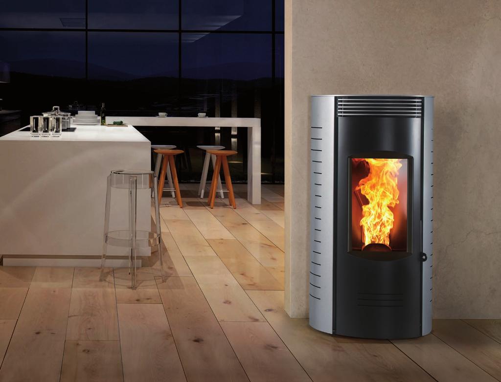 Rosso Red Nero Black Grigio metallizzato Metallic grey a pellet ad aria calda ventilata pellet with a system of forced convection a pellet ad aria calda ventilata, canalizzata pellet with a system of