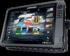 LOWRANCE HDS-12 Gen3 Chartplotter / Ecoscandaglio. Display widescreen a colori multitouch da 12 retroilluminato a LED WXGA 1280 x 800. Antenna GPS interna 10 Hz. Doppia porta Ethernet. NMEA 2000.