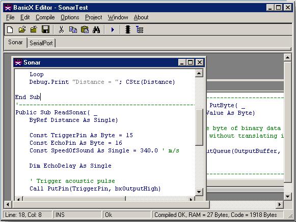 CAP. 8 AMBIENTE DI SVILUPPO L'ambiente di sviluppo utilizzato per programmare il microprocessore BX 24 è il Basic X, un ambiente molto simile a quello di Visual Basic della Microsoft da noi studiato