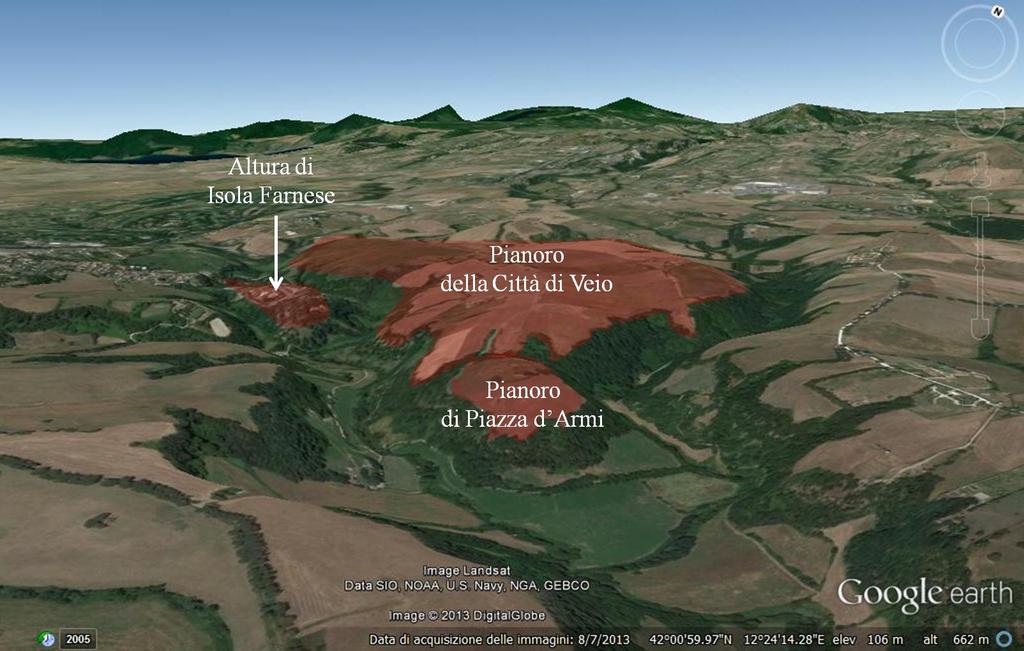 TAV. XII a Area di Veio, localizzazione del